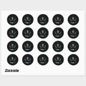 Bee Crescent Moon Wicca Pastel Gothic Insect Witch Ronde Sticker (Vel)
