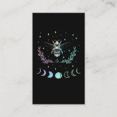 Bee Crescent Moon Wicca Pastel Gothic Insect Witch Visitekaartje (Voorkant)