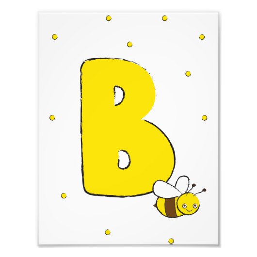 Bee Cute Cartoon Kinder Baby Foto Afdruk (Voorkant)