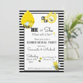 Bee Cute Gender Baby Kaart (Staand voorkant)