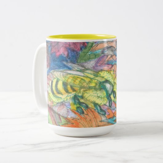 Bee daar tweekleurige koffiemok (Voorkant links)