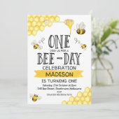 Bee-dag eerste uitnodiging tot geboorte (Staand voorkant)