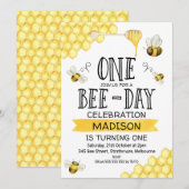 Bee-dag eerste uitnodiging tot geboorte (Voorkant / Achterkant)