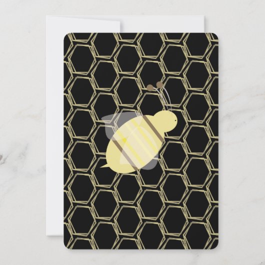 Bee Daisy en bloemige geslacht onthulling Kaart (Achterkant)