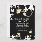 Bee Daisy en bloemige geslacht onthulling Kaart (Voorkant)