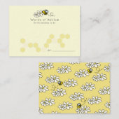 Bee Daisy Geel Baby shower Advies Kaarten (Voorkant / Achterkant)