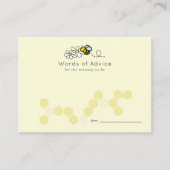 Bee Daisy Geel Baby shower Advies Kaarten (Voorkant)
