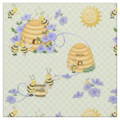 Bee Dance Bloemen Stof 2 (Close Up)