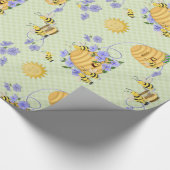 Bee Dance Floral Cadeaupapier (Hoek)