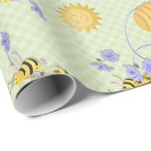 Bee Dance Floral Cadeaupapier (Rol Hoek)