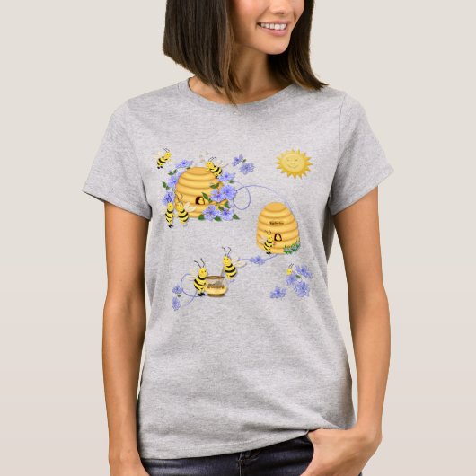 Bee Dance Floral T-shirt (Voorkant)