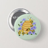 Bee Dance Ronde Button 5,7 Cm (Voorkant /achterkant)