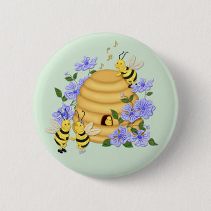 Bee Dance Ronde Button 5,7 Cm