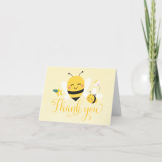 Bee Dank u kaart voor Baby shower
