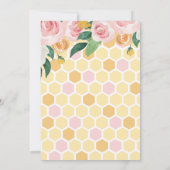 Bee Day bumblebee Verjaardag roze bloemig Kaart (Achterkant)