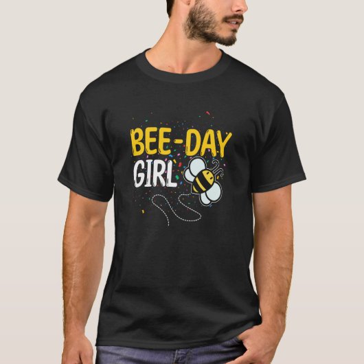 Bee Day Girl Honey Beekeeper Apiary Beekeeping Gra T-shirt (Voorkant)