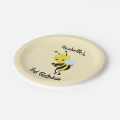 Bee-day Party gepersonaliseerde Borden Papieren Bordje (Gekanteld)