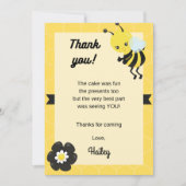 Bee-day Party Verjaardag Dank u kaart (Voorkant)