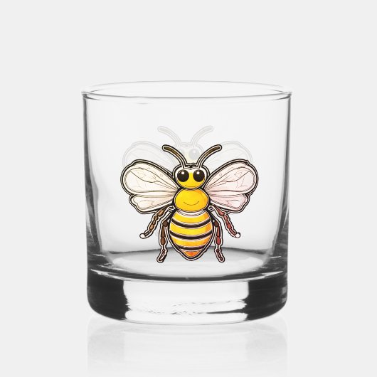 Bee Dazzling Whisky Glas (Voorkant)