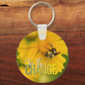 Bee de Change Metal Sleutelhanger (Voorkant)