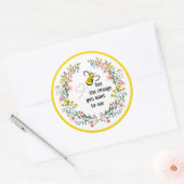 Bee de verandering Inspirerend Ronde Sticker (Envelop)