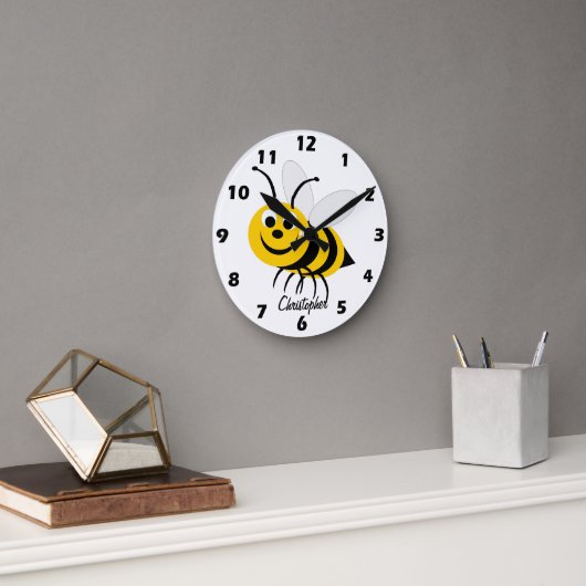 Bee Design Personalised Ronde Klok (Kantoor)
