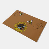 Bee  deurmat, mooie bijendeurmat deurmat (Schuin)