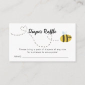 Bee Diaper Raffle Baby shower Informatiekaartje (Voorkant)
