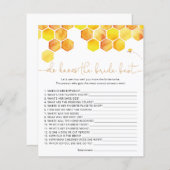 Bee die het beste spel van de bruid kent (Voorkant / Achterkant)