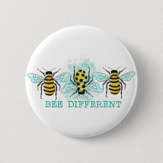 Bee Different Bumble Bee Trio Ronde Button 5,7 Cm (Voorkant)