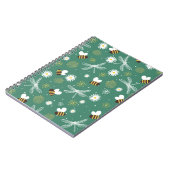 Bee, Dragonfly and Flower Spiral Notebook Notitieboek (Linkerzijde)