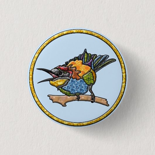 Bee Eater Bird Ronde Button 3,2 Cm (Voorkant)