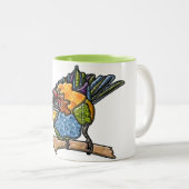 Bee Eater Bird Tweekleurige Koffiemok (Voorkant rechts)