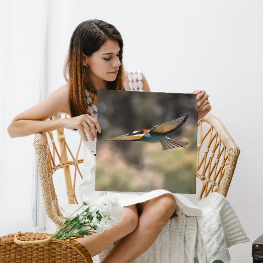Bee Eater in vlucht Realistisch Kunstwerk Canvas Afdruk
