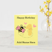 Bee één dag kaart (Gele Bloem)