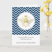 Bee een geweldig jaar onroerend goed Kaart (Gele Bloem)