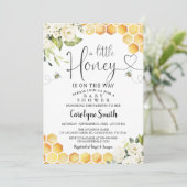 Bee een kleine honing-Baby shower-uitnodiging Kaart (Staand voorkant)