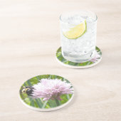 Bee- en Chive-bloem Zandsteen Onderzetter (Zijkant)