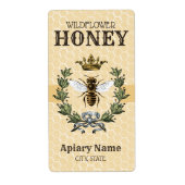  Bee en Crown Honey Jar 2 Etiket (Voorkant)