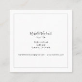 Bee en Crown Laurel Logo Vierkante Visitekaartje (Achterkant)