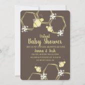 Bee en Daisy Bloem Virtuele Baby Shower Kaart (Voorkant)