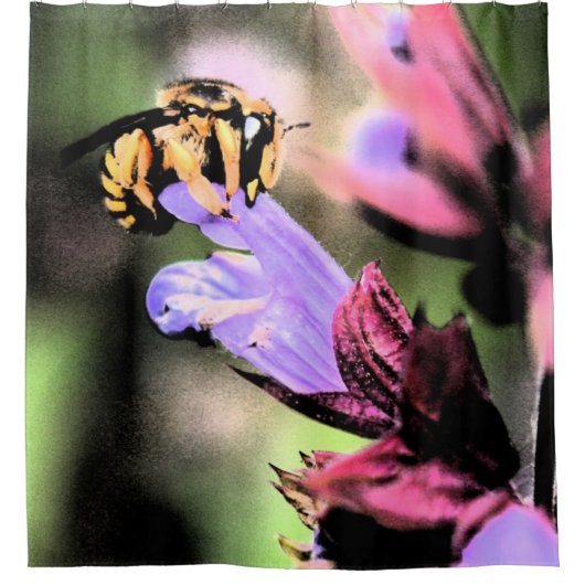Bee en Flower sccnm Douchegordijn (Voorkant)