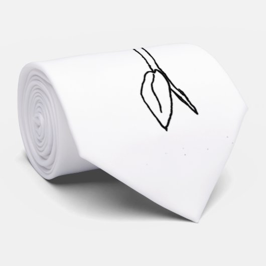 Bee en Flower Sketch Stropdas (Opgerold)