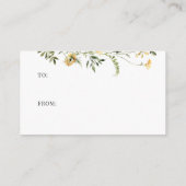 Bee- en Gele Wilde-bloemdisplay Informatiekaartje (Achterkant)