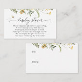 Bee- en Gele Wilde-bloemdisplay Informatiekaartje (Voorkant / Achterkant)