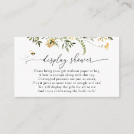 Bee- en Gele Wilde-bloemdisplay Informatiekaartje