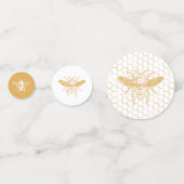 Bee- en Golden Honeycomb-patroon Confetti (Voorkanten)