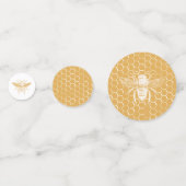 Bee- en Golden Honeycomb-patroon Confetti (Achterkanten)
