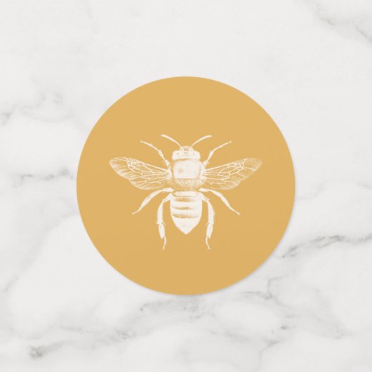 Bee- en Golden Honeycomb-patroon Confetti (Kleine voorkant)