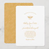 Bee- en Golden Honeycomb-patroon Kaart (Voorkant / Achterkant)